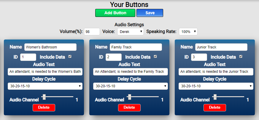 Call Button settings