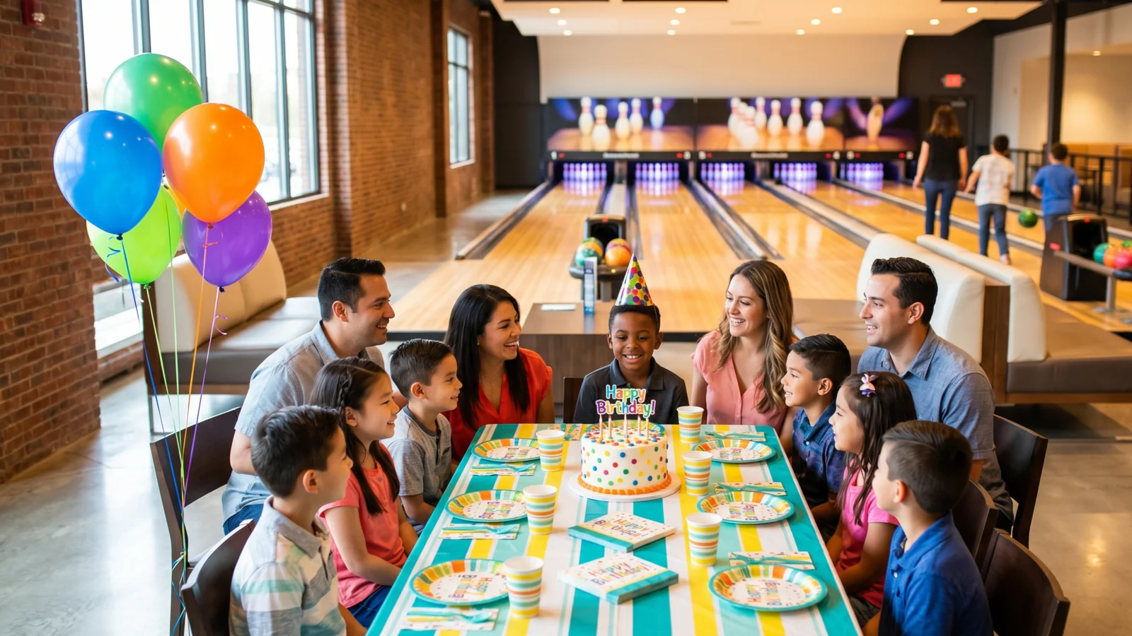 Birthday party at an entertainment venue